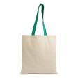 Shopper in cotone naturale 135 g/m2, manici lunghi colorati FullGadgets.com