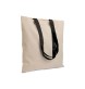 Shopper in cotone naturale 135 g/m2, manici lunghi colorati FullGadgets.com