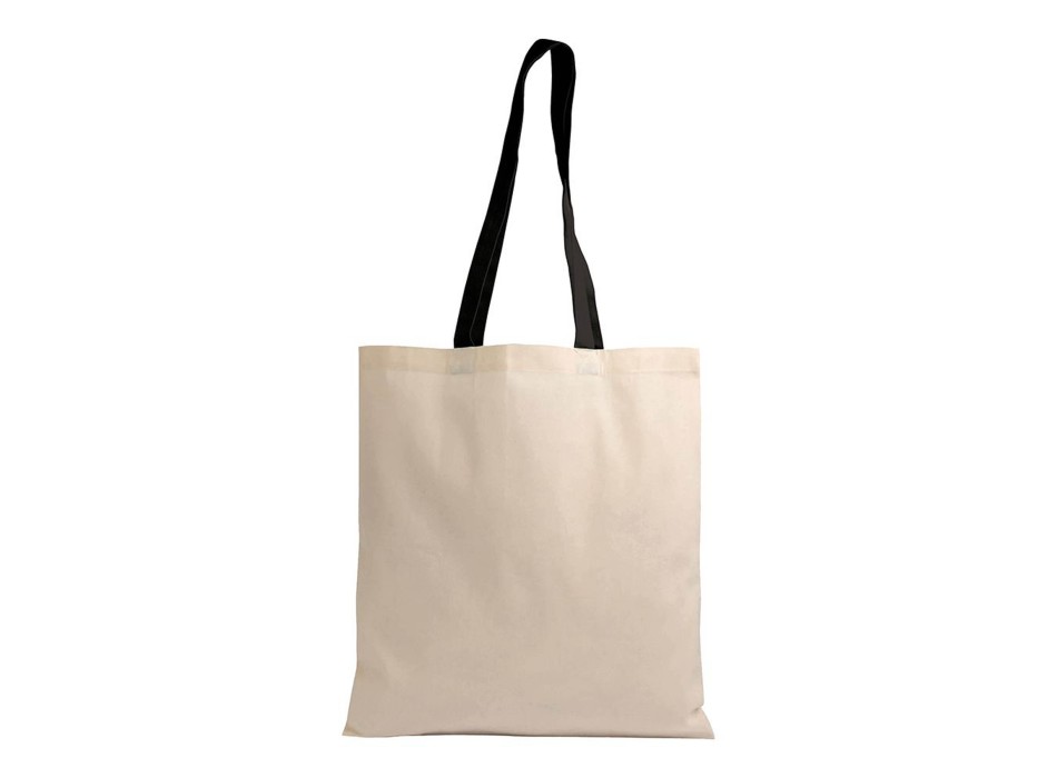 Shopper in cotone naturale 135 g/m2, manici lunghi colorati FullGadgets.com
