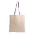 Shopper in cotone naturale 135 g/m2, manici lunghi colorati FullGadgets.com