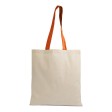 Shopper in cotone naturale 135 g/m2, manici lunghi colorati FullGadgets.com