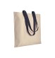 Shopper in cotone naturale 220 g/m2, manici lunghi colorati FullGadgets.com
