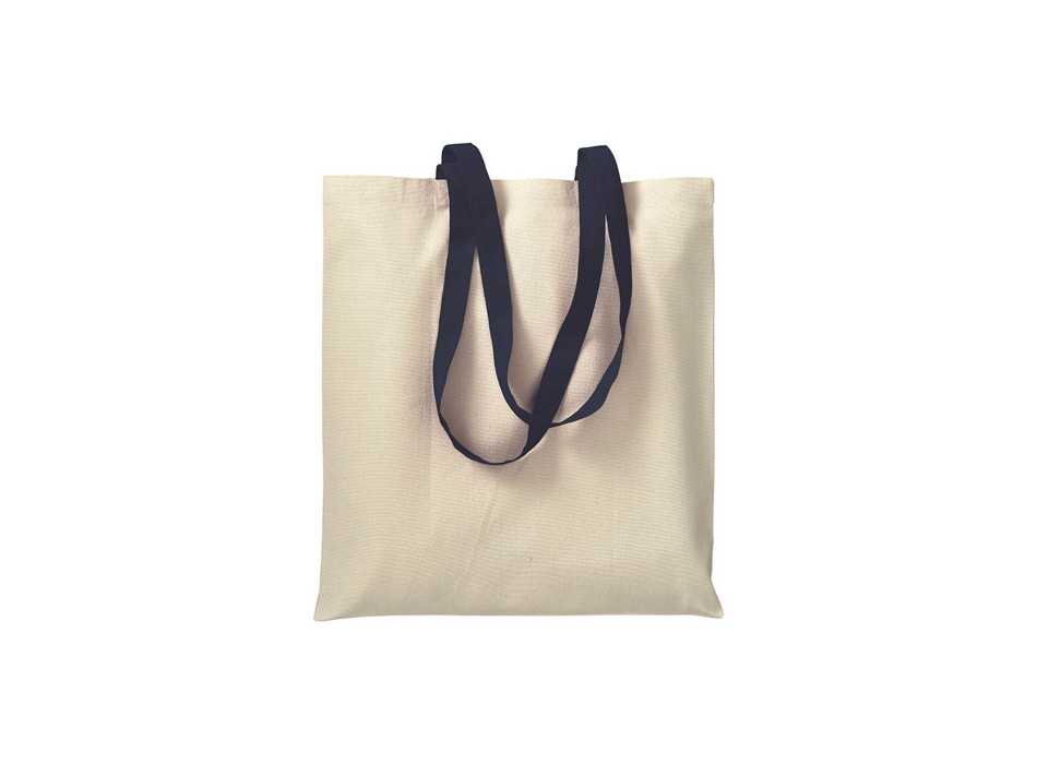 Shopper in cotone naturale 220 g/m2, manici lunghi colorati FullGadgets.com