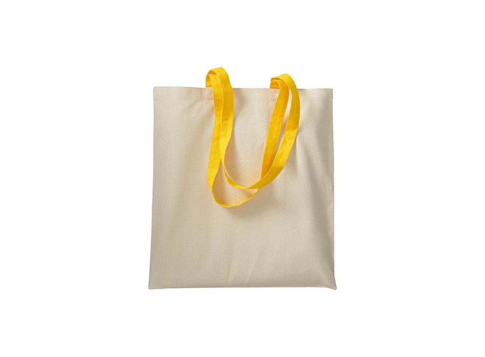 Shopper in cotone naturale 220 g/m2, manici lunghi colorati FullGadgets.com