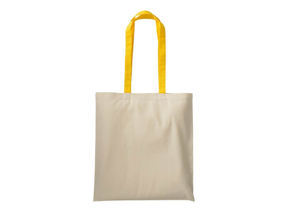 Shopper in cotone naturale 220 g/m2, manici lunghi colorati FullGadgets.com