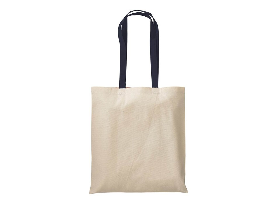 Shopper in cotone naturale 220 g/m2, manici lunghi colorati FullGadgets.com