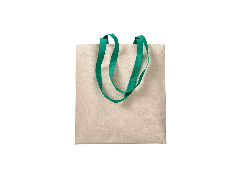 Shopper in cotone naturale 220 g/m2, manici lunghi colorati FullGadgets.com