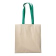 Shopper in cotone naturale 220 g/m2, manici lunghi colorati FullGadgets.com
