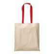 Shopper in cotone naturale 220 g/m2, manici lunghi colorati FullGadgets.com