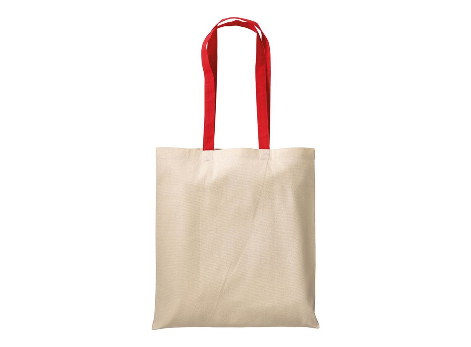 Shopper in cotone naturale 220 g/m2, manici lunghi colorati FullGadgets.com
