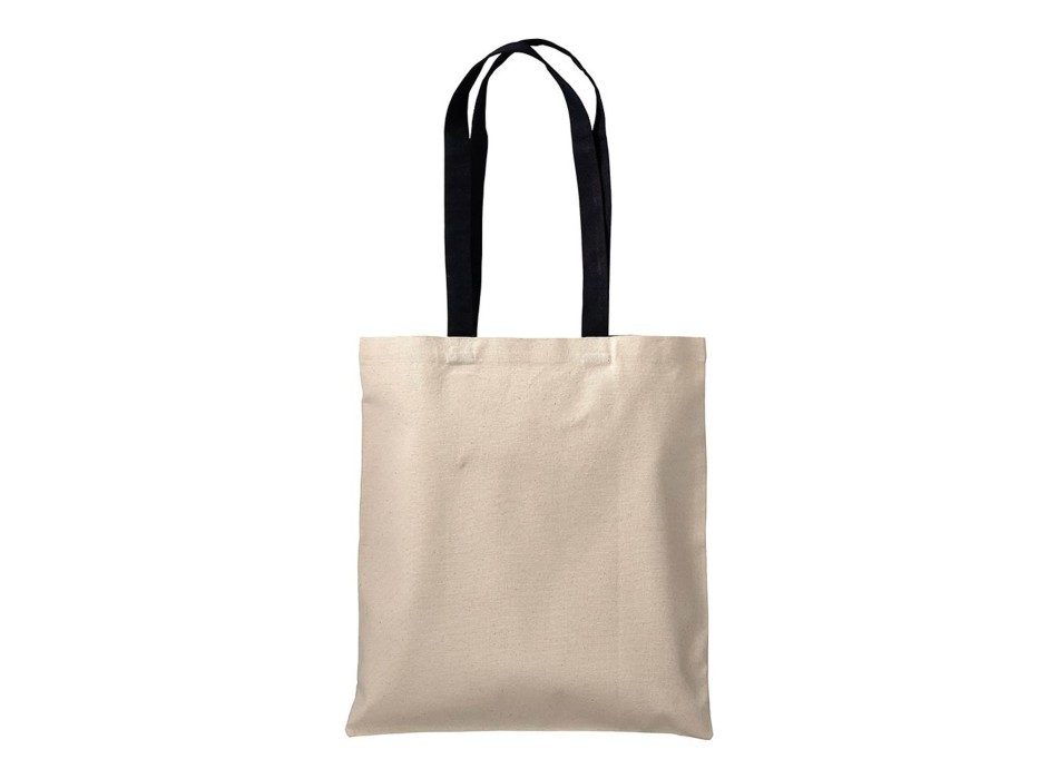 Shopper in cotone naturale 220 g/m2, manici lunghi colorati FullGadgets.com