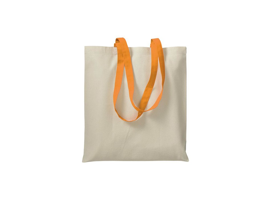 Shopper in cotone naturale 220 g/m2, manici lunghi colorati FullGadgets.com