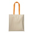 Shopper in cotone naturale 220 g/m2, manici lunghi colorati FullGadgets.com