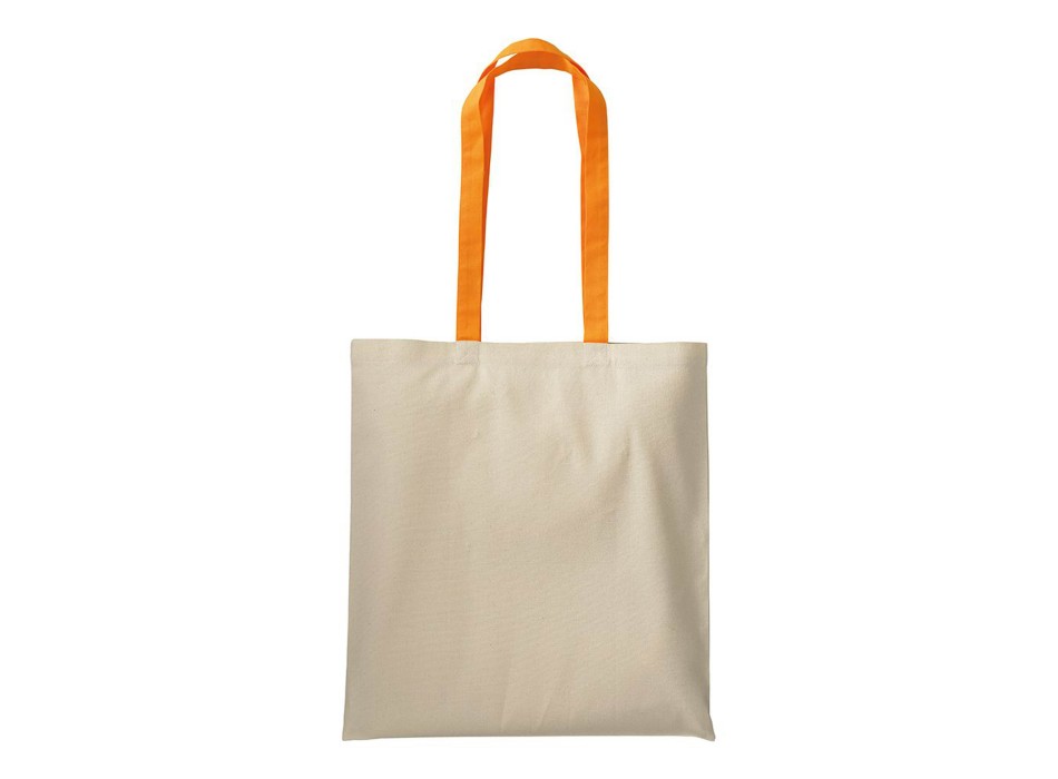 Shopper in cotone naturale 220 g/m2, manici lunghi colorati FullGadgets.com