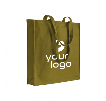 Shopper in cotone pesante, manici lunghi e soffietto FullGadgets.com