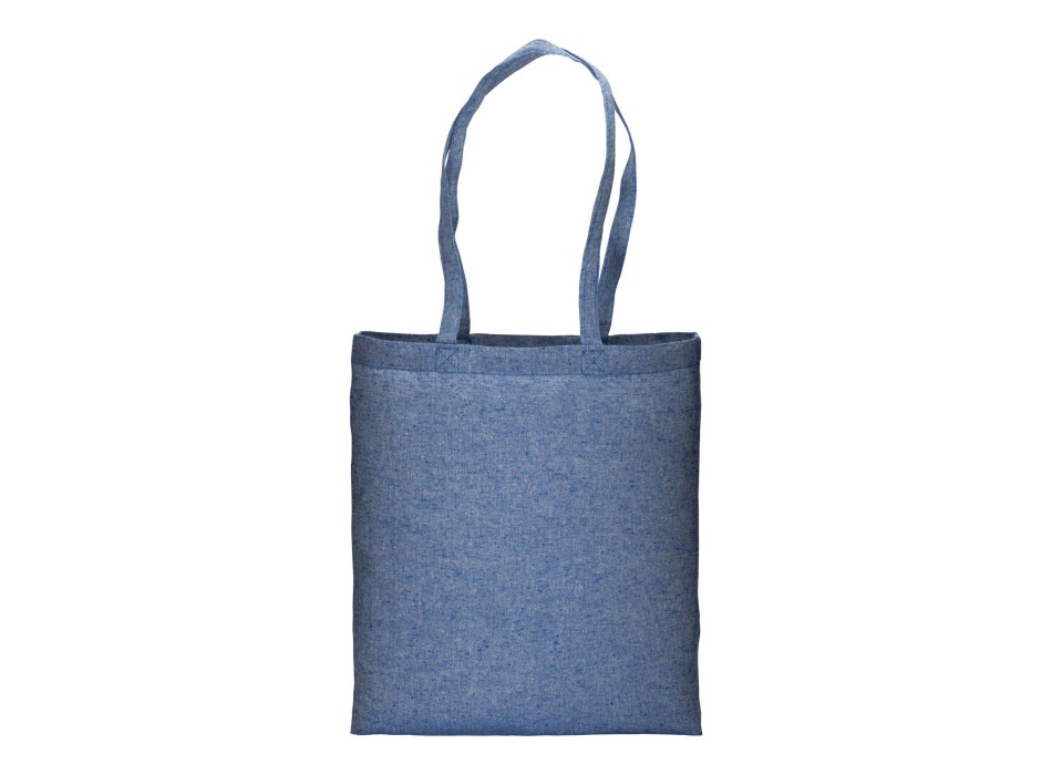 Shopper in cotone riciclato 150 g/m2 effetto melange, manici lunghi FullGadgets.com