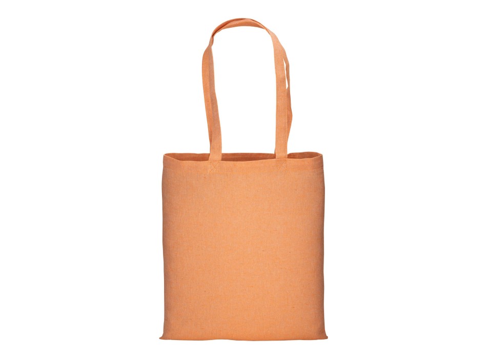 Shopper in cotone riciclato 150 g/m2 effetto melange, manici lunghi FullGadgets.com
