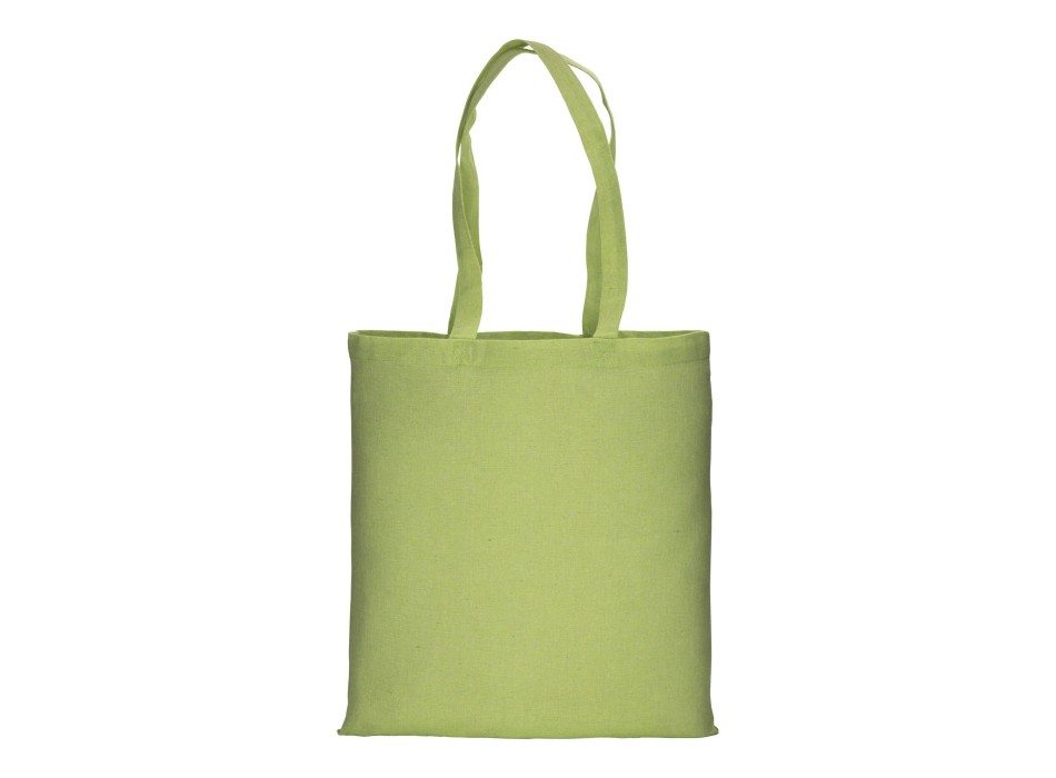 Shopper in cotone riciclato 150 g/m2 effetto melange, manici lunghi FullGadgets.com