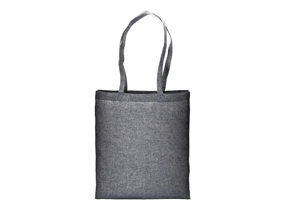 Shopper in cotone riciclato 150 g/m2 effetto melange, manici lunghi FullGadgets.com