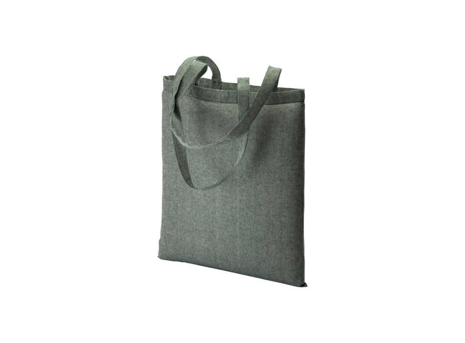 Shopper in cotone riciclato 150 g/m2 effetto melange, manici lunghi FullGadgets.com