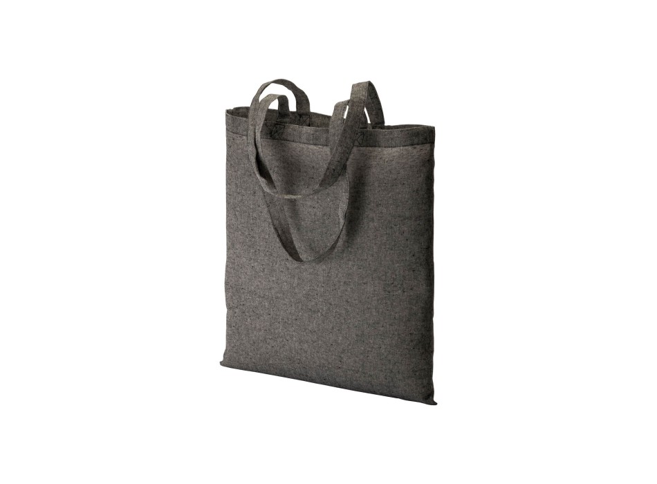 Shopper in cotone riciclato 150 g/m2 effetto melange, manici lunghi FullGadgets.com