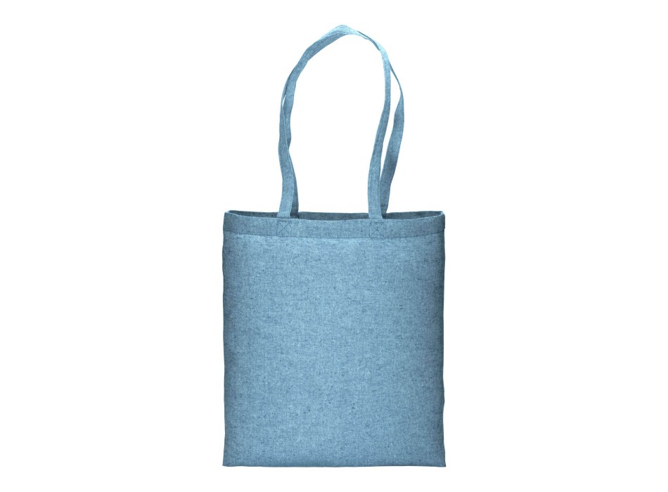 Shopper in cotone riciclato 150 g/m2 effetto melange, manici lunghi FullGadgets.com