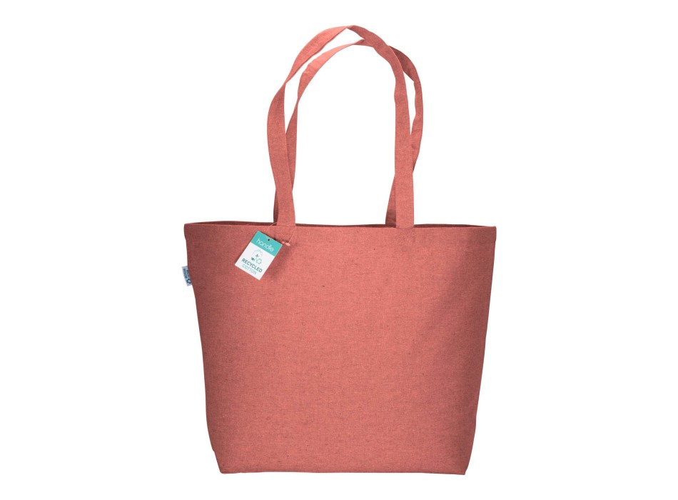 Shopper in cotone riciclato  190 g/m2 con soffietto alla base, manici lunghi FullGadgets.com