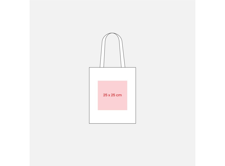 Shopper in cotone riciclato 190 g/m2, manici lunghi FullGadgets.com