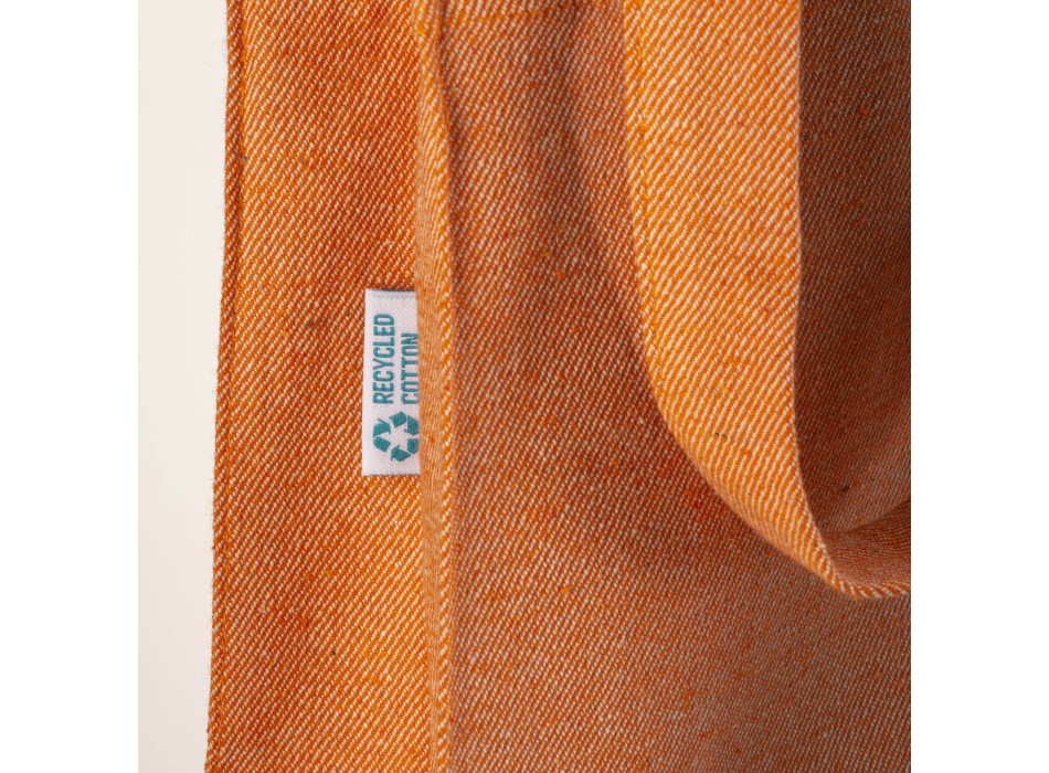 Shopper in cotone riciclato 280 g/m2, manici lunghi e soffietto FullGadgets.com