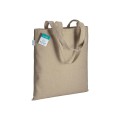 Shopper In Cotone Riciclato 280 G/M2, Manici Lunghi E Soffietto Personalizzabili