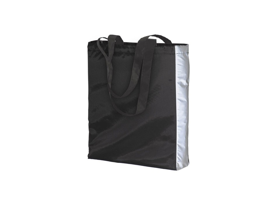 Shopper in poliestere 210T con lato catarifrangente, manici lunghi e soffietto FullGadgets.com