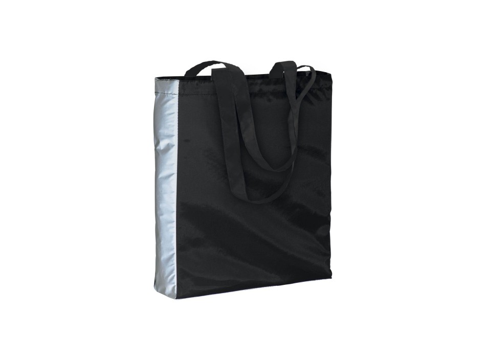 Shopper in poliestere 210T con lato catarifrangente, manici lunghi e soffietto FullGadgets.com
