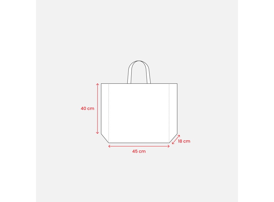 Shopper in PP  riciclato laminato 120g/m2, manici corti e soffietto FullGadgets.com