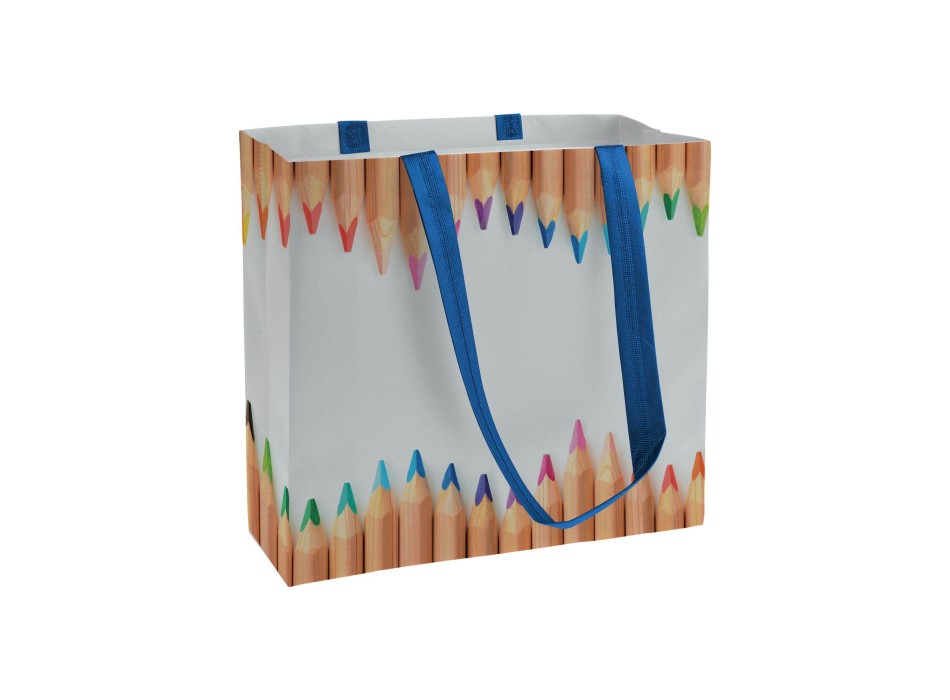 Shopper in TNT laminato con stampa a tema, manici lunghi e soffietto FullGadgets.com