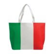 Shopper in TNT termosaldato con stampa tricolore, soffietto alla base e manici lunghi FullGadgets.com