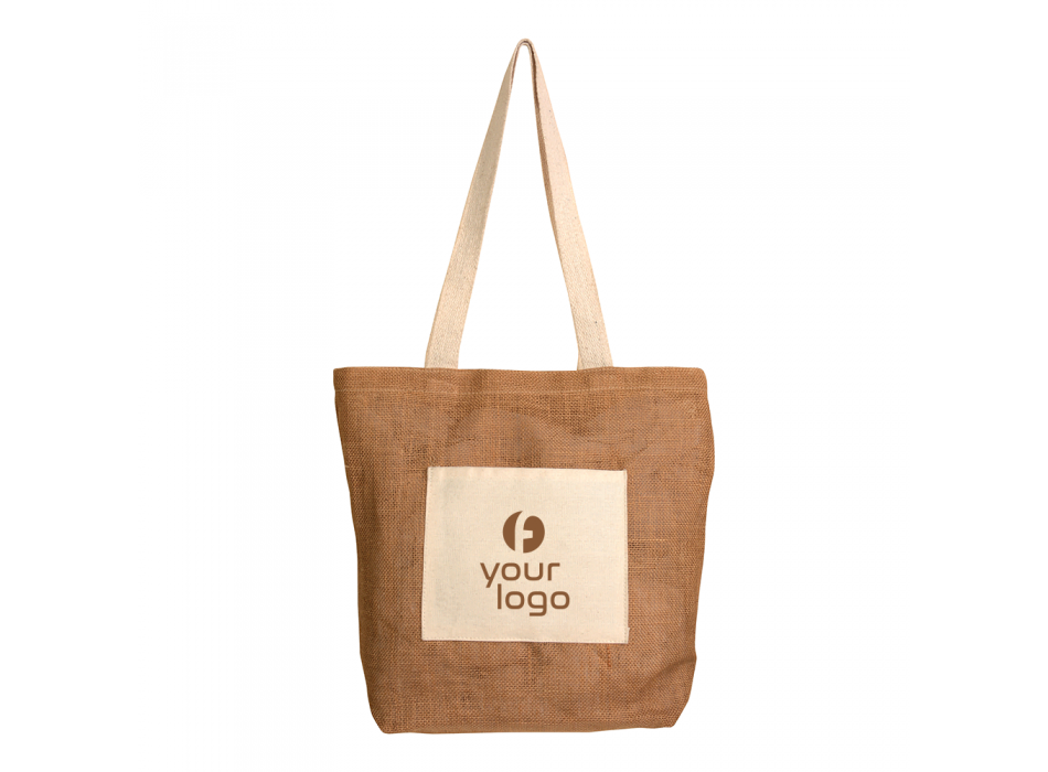 Shopper juta con manici e tasca esterna FullGadgets.com