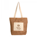 Shopper Juta Personalizzabile Con Manici E Tasca Esterna