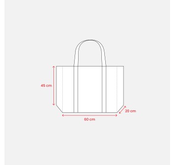 Shopper maxi con soffietto in TNT 100 g/m2 cucito, manici lunghi FullGadgets.com