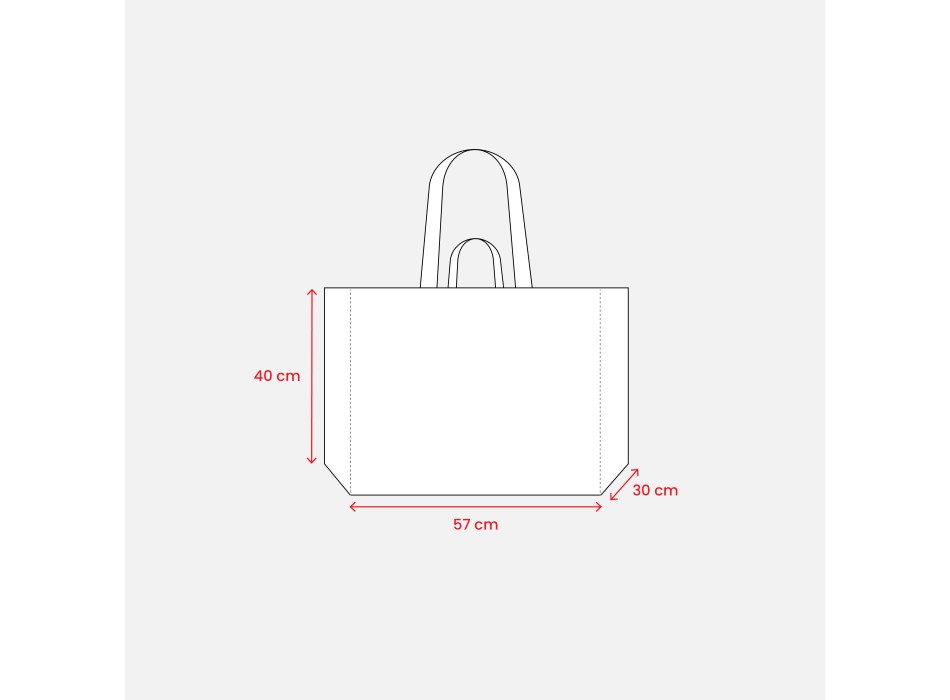 Shopper maxi in polipropilene riciclato con manici doppi a nastro (corti e lunghi) FullGadgets.com