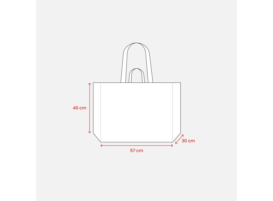 Shopper maxi in polipropilene riciclato con manici doppi a nastro (corti e lunghi) FullGadgets.com