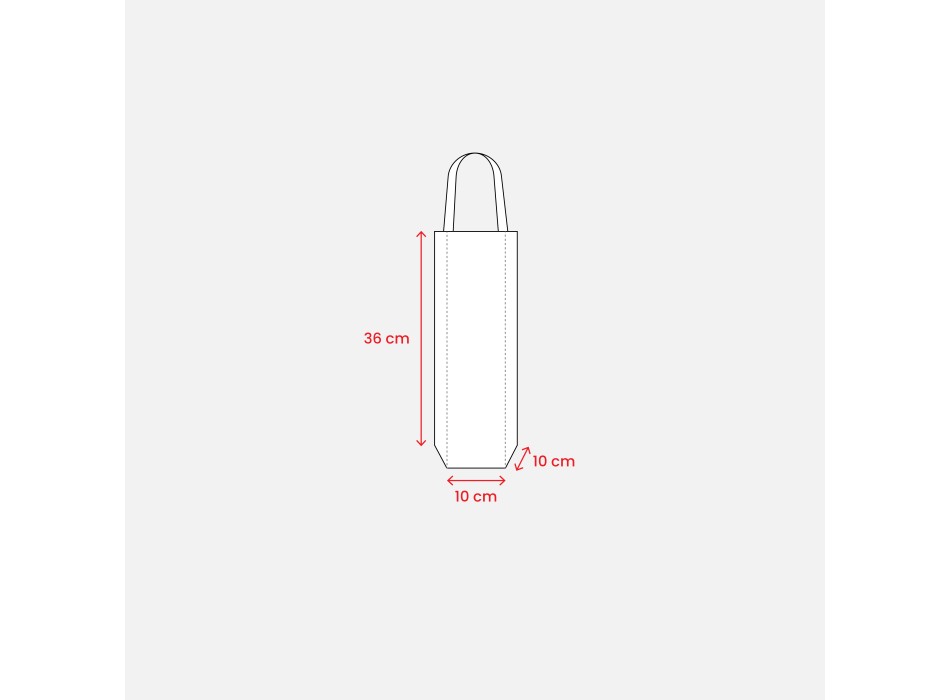 Shopper porta bottiglia in TNT 100 g/m2  termosaldato, manici corti FullGadgets.com