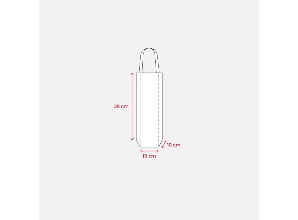 Shopper porta bottiglia in TNT 100 g/m2  termosaldato, manici corti FullGadgets.com