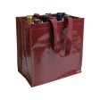 Shopper porta bottiglie (6 posti) in PP laminato 120 g/m2, manici corti a nastro FullGadgets.com