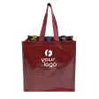 Shopper porta bottiglie (6 posti) in PP laminato 120 g/m2, manici corti a nastro FullGadgets.com