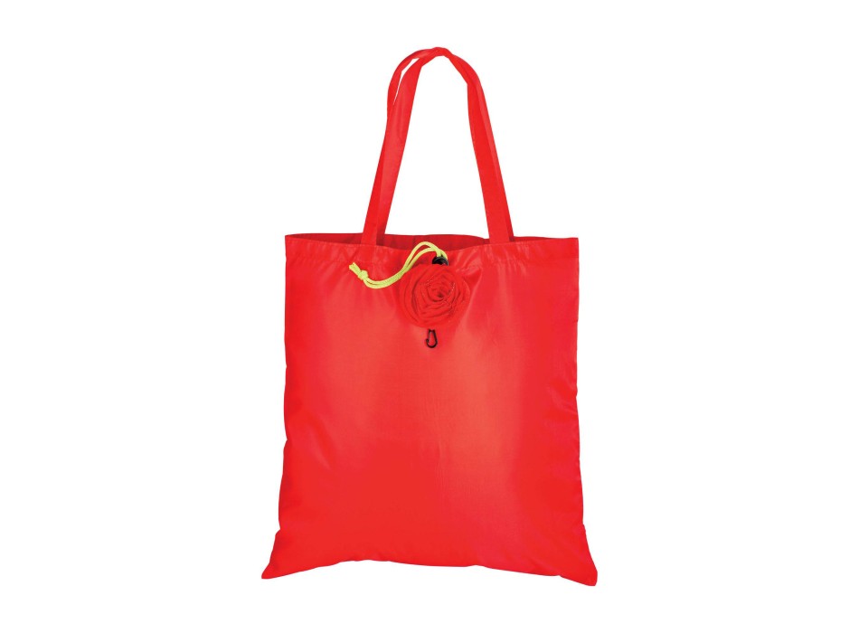 Shopper ripiegabile a forma di rosa in poliestere 190T, con moschettone in plastica FullGadgets.com