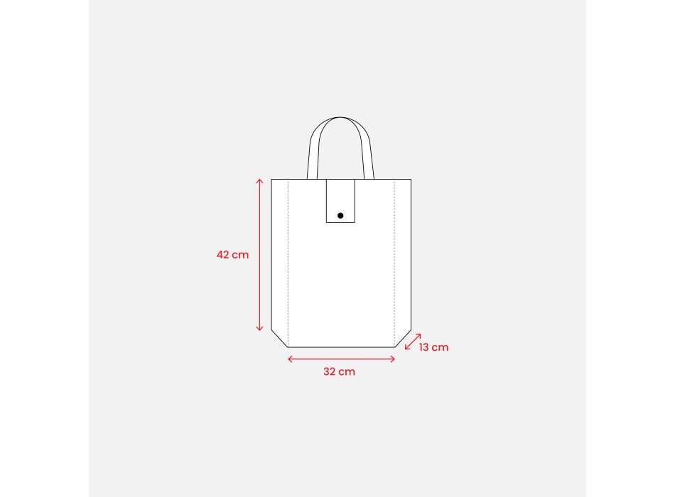 Shopper ripiegabile con soffietto in TNT 80 g/m2, manici corti FullGadgets.com