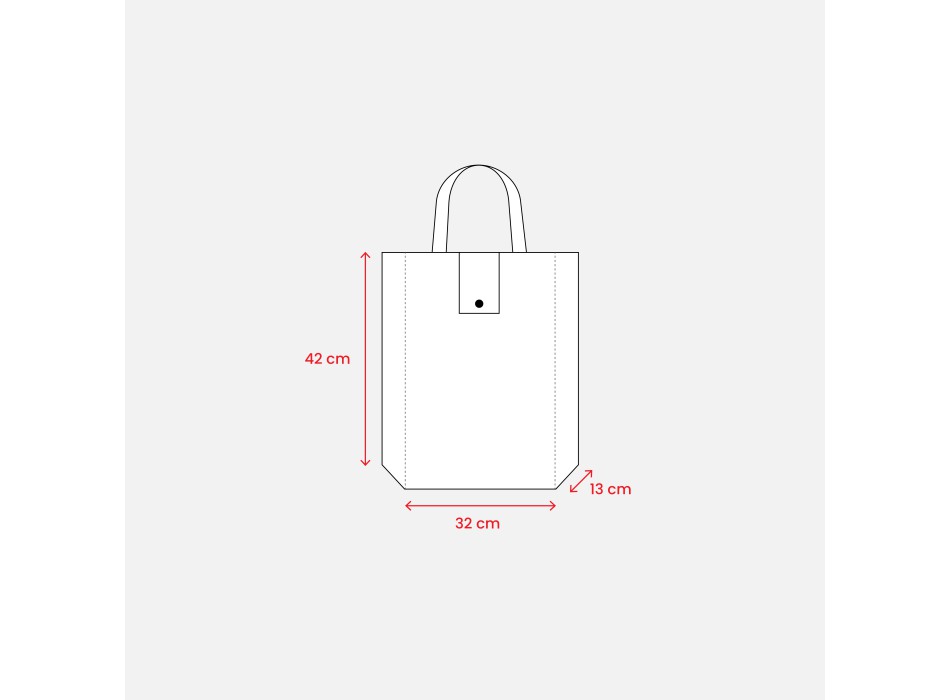 Shopper ripiegabile con soffietto in TNT 80 g/m2, manici corti FullGadgets.com