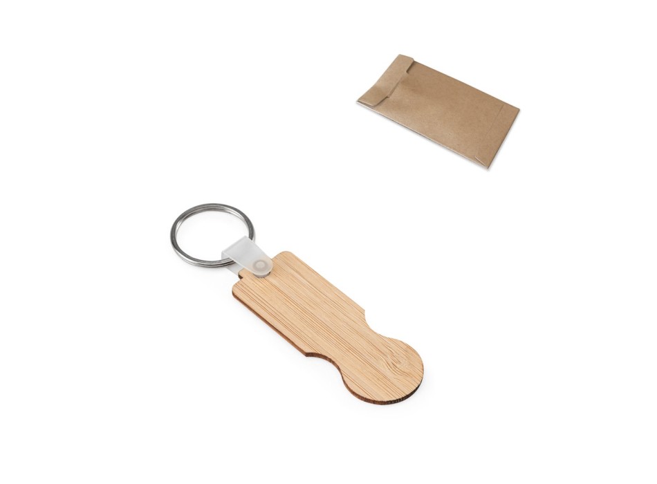 SHOPZ. Portachiavi in bambù con estremità a forma di moneta FullGadgets.com