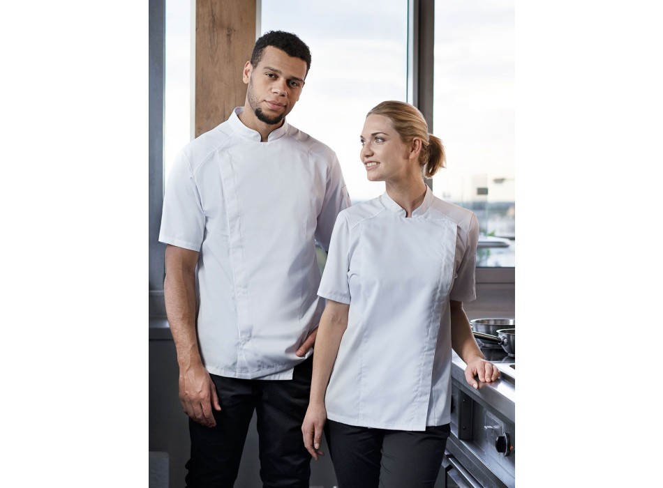 Short-Sleeve Ladies' Chef Jacket Modern-Look FullGadgets.com