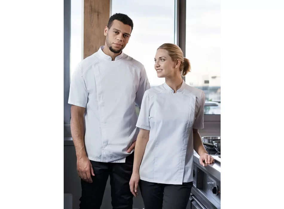 Short-Sleeve Ladies' Chef Jacket Modern-Look FullGadgets.com
